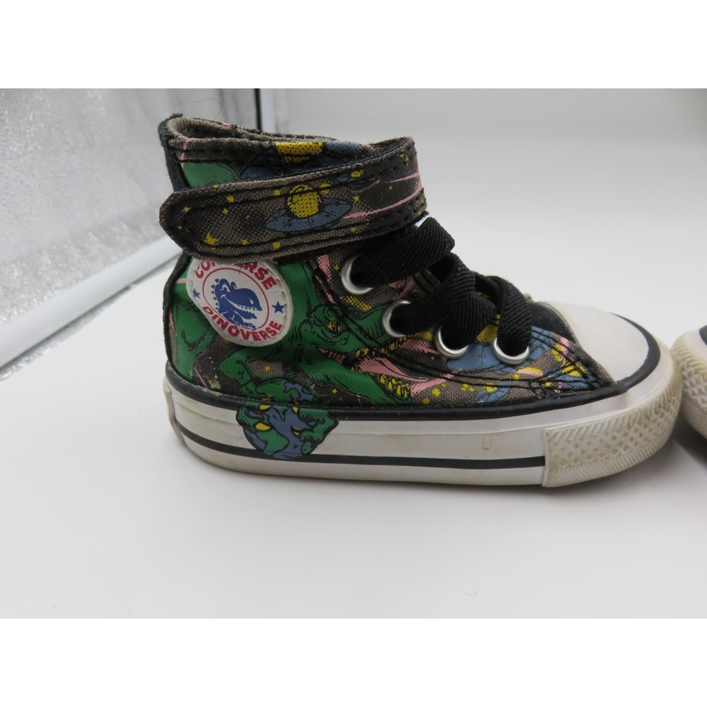 Converse Dinoverse Chuck‎ Taylor All Star Shoes Infant Sz 3 Dinosaur Space HiTop - Picture 6 of 10